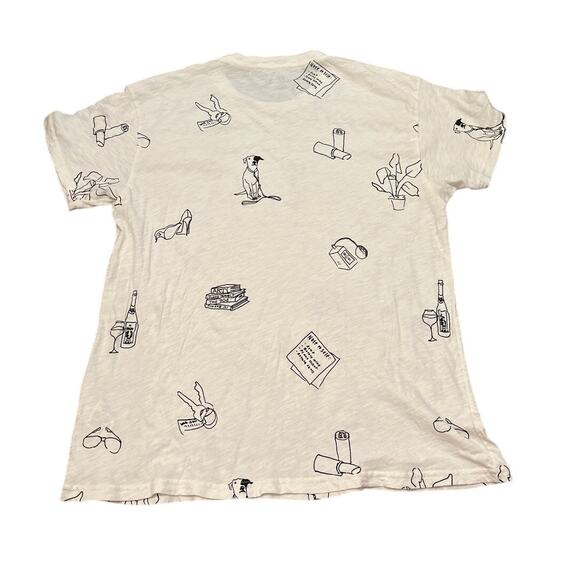 J.Crew Novelty Print Short Sleeve Tee Shirt Size Medium - Picture 3 of 5